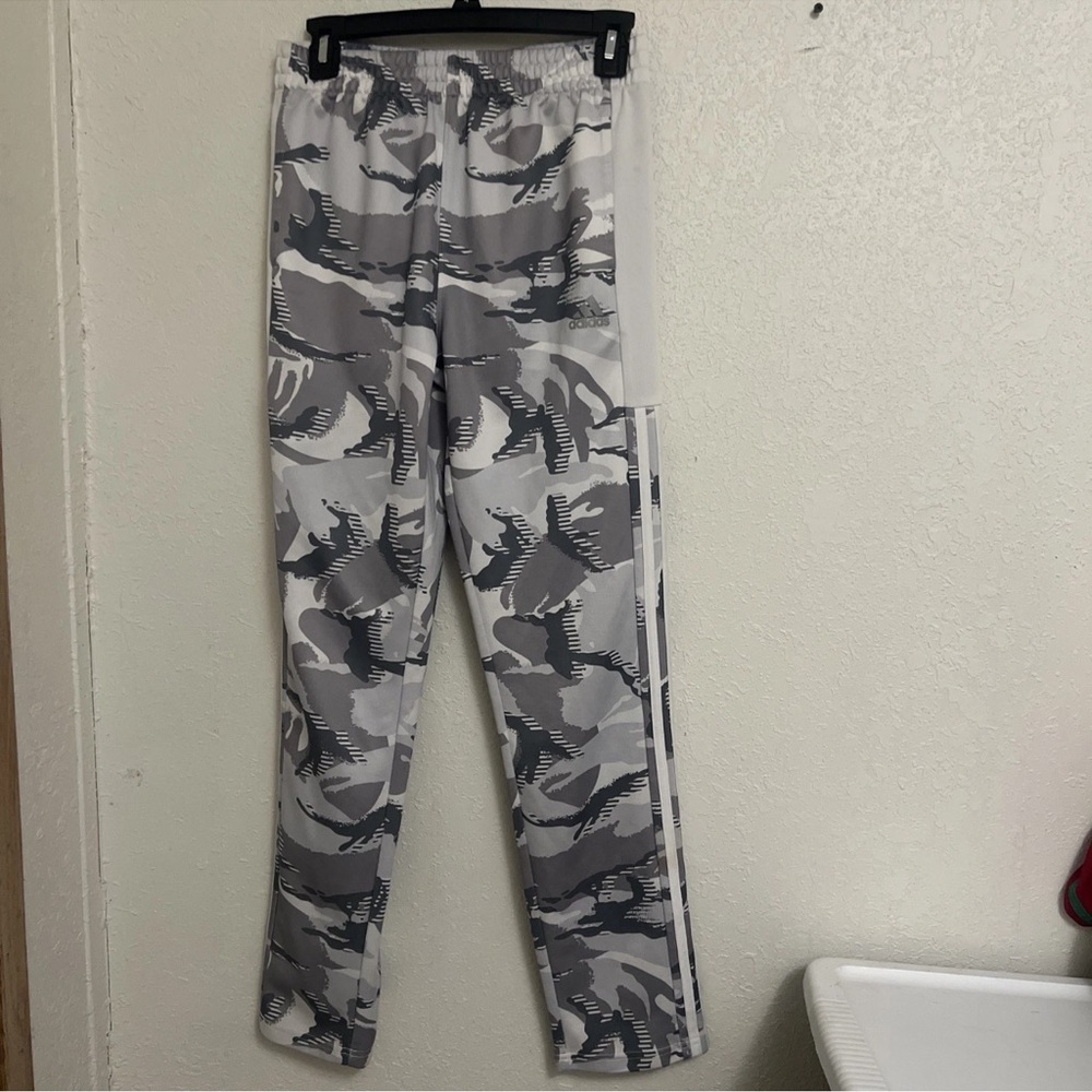 adidas Kids Gray Camo Pants - Picture 2 of 6